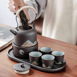 Japanese Style Warm Tea Stove Pot Ceramic Tea Set