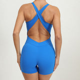 Cross Beauty Back Show Hip With Chest Pad Tight Training Wear