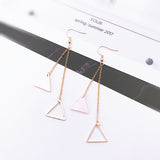 Korean bow tassel earrings asymmetric pearl flower earrings