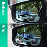 Car borderless small round mirror 360 degree reversing blind spot mirror convex mirror rear view rotating mirror glass small round mirror