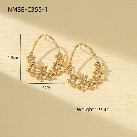 Fashion Butterfly Titanium Steel Earrings For Women