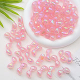 Acrylic Transparent Perforated Bow Beads Diy Ornament Accessories