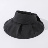 Velvet Vinyl Topless Hat Foldable Sun Hat Outdoor Sports