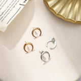 European And American Fashion Minimalist Moon Arc Glazed Surface Ear Stud