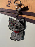 Classic Cartoon Cat Hot Rhinestone Keychain Fashion