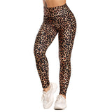 Pocket Printed Hip Raise Yoga Pants