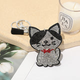 Classic Cartoon Cat Hot Rhinestone Keychain Fashion