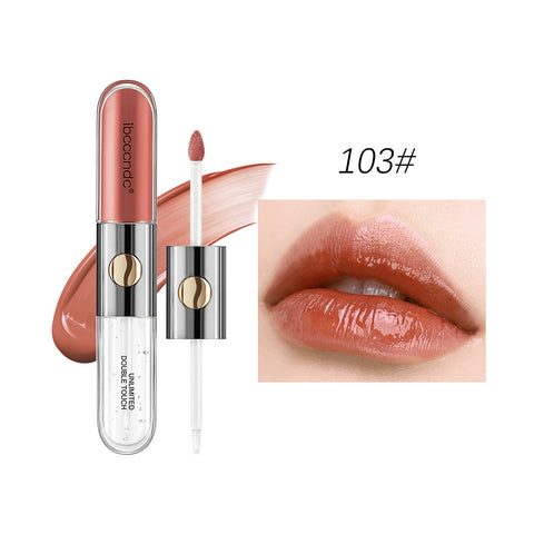 Double-headed Lip Lacquer Matte Waterproof Sweat-proof