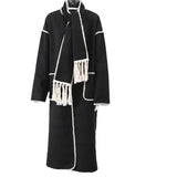 Women's Fashion Woolen Coat Tassel Lace Long