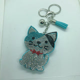 Classic Cartoon Cat Hot Rhinestone Keychain Fashion