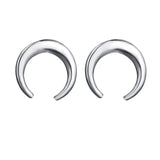 European And American Fashion Minimalist Moon Arc Glazed Surface Ear Stud