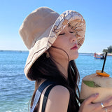 Double-sided Wear Big Brim Fisherman Hat Outdoor Sun Protection Pure Cotton Breathable