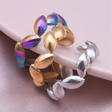 Stainless Steel Titanium Steel Ring Geometric Line Shape