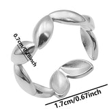 Stainless Steel Titanium Steel Ring Geometric Line Shape