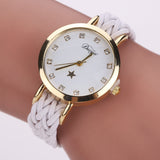 Watch Braided Rope Ladies PU Bracelet Watch Ladies Watch