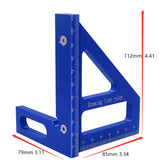 Aluminum Alloy Ruler Woodworking Angle Lineation Ruler