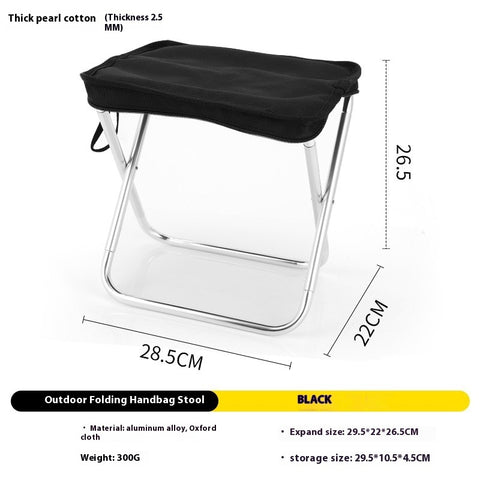 Ultra-light Portable Small Chair Folding Stool Aluminum Alloy Folding Stool Self-driving Fishing Stool