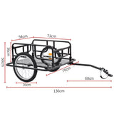 Foldable Cargo Bicycle Trailer Traction Tool Cart