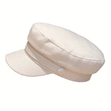 Women's Linen Octagonal Casual All-match Flat-top Cap