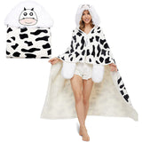 Leopard Print Hooded Blanket Cloak