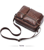 Genuine Leather Men's Shoulder Messenger Bag Large Capacity