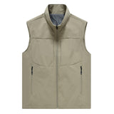 Casual Breathable Outdoor Photography Fishing Sport Cardigan Stand Collar Men's Vest