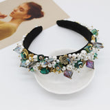 Exaggerated Court Geometric Crystal Full Diamond Headband