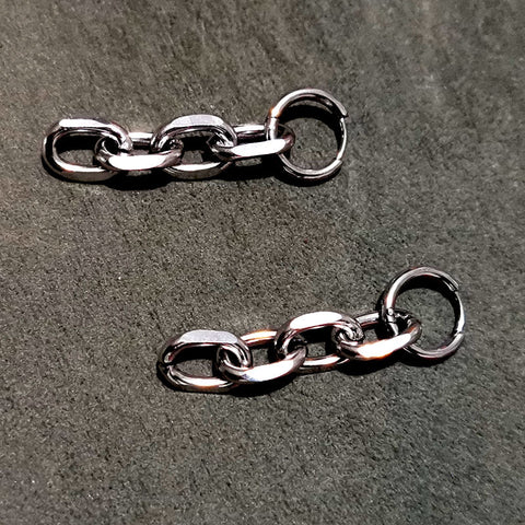 Creative Stainless Steel Chain Earrings Earrings Fashion Trendy Exaggerated Earrings