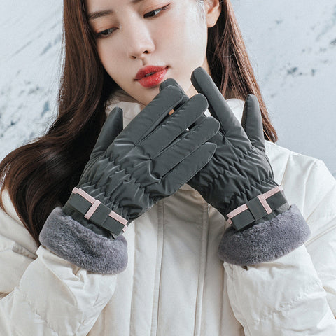 Winter Fleece-lined Thickened Touch Screen Gloves