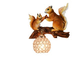 Nordic Countryside Squirrel Wall Lamp Wall Hanging Animal