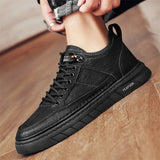 Men's Low-top Trendy Leather Shoes Thickened Non-slip