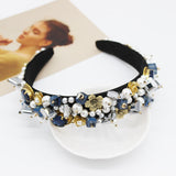 Exaggerated Court Geometric Crystal Full Diamond Headband