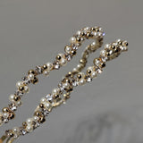 Korean Metal Headband Temperament Simple Pearl Rhinestone Hairpin French