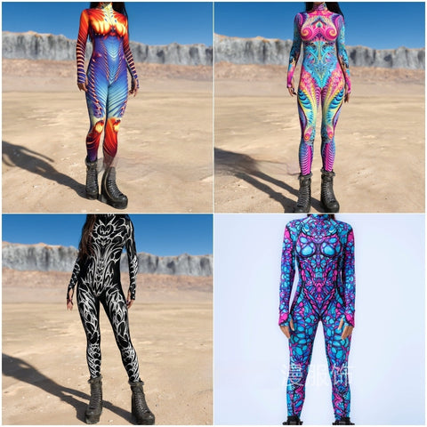 Tights 3D Digital Printing One-piece Play Costume