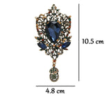 New Retro Hot Selling Rhinestone Water Drop Brooch For Women