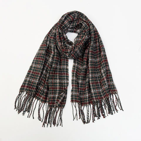 Men's And Women's Cashmere Plaid Tassel Scarf