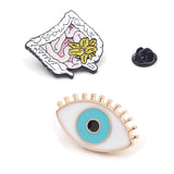 Human Organ Heart Lung Eye Capillary Pin Brooch