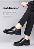 Men's Height Increasing Breathable Cowhide Leather Shoes