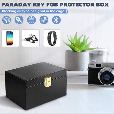 1 Shielding Box 2 Key Case Suit Carbon Fiber Anti-theft Swiping Box