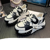 Thick-soled Leather Sports Casual Shoes Breathable