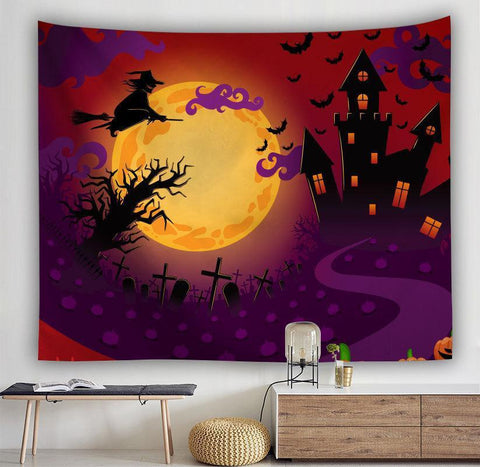 Crimson Halloween Tapestry