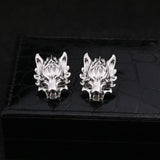 Personalized Domineering Reel Chain Tassel Brooch Fashion Alloy Wolf Head Pin Clothing