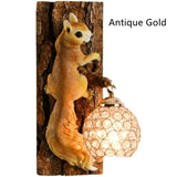 Nordic Countryside Squirrel Wall Lamp Wall Hanging Animal