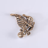 Fashion Retro Creative Rhinestone Pearl Leaf Brooch All-matching Graceful Pin Accessories