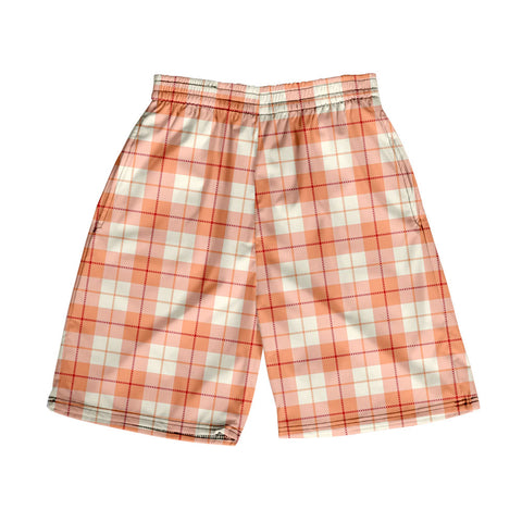 Men's Plaid Shorts Casual Beach Pants