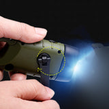 Outdoor Hand-cranked Power Generation Led Flashlight Strong Light Solar USB Charging