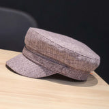 Women's Linen Octagonal Casual All-match Flat-top Cap