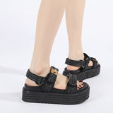 Women's Summer Open Toed Woven Hollowed Flat Sandals