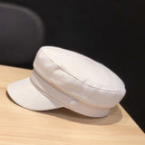 Women's Linen Octagonal Casual All-match Flat-top Cap