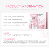 Sakura Skin Care Set 4-piece Set Cleansing Eye Cream Face Cream